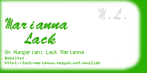 marianna lack business card